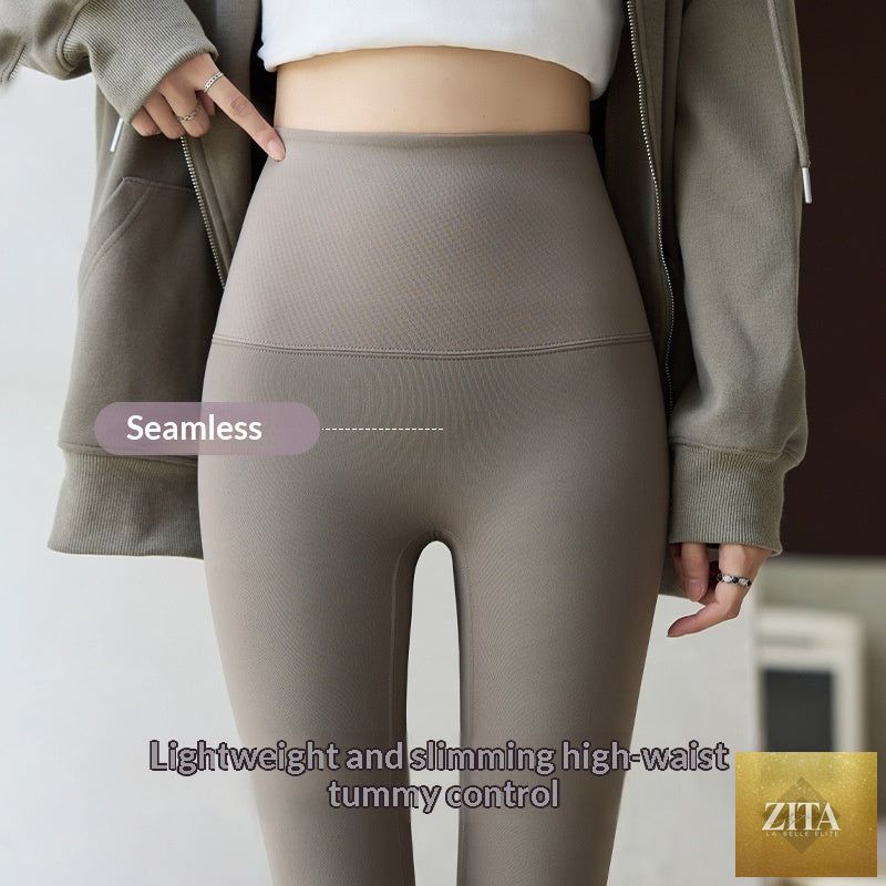 Women's Shark Print Leggings by My Store, thin outerwear-style leggings perfect for spring and fall, showing the shark design and fit.