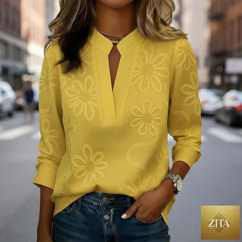 Women's casual 3D digital print shirt top by Zita La Belle Elite, featuring vibrant design and comfortable fit.