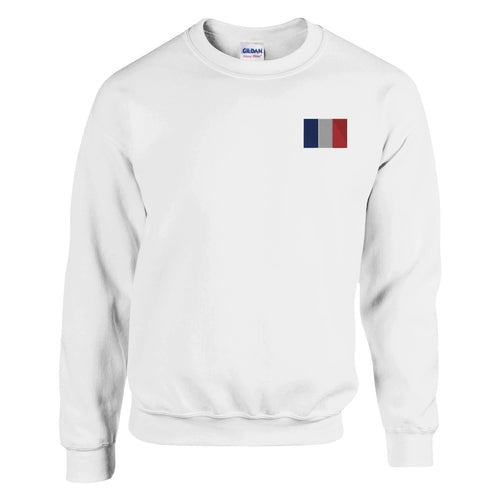 Sweat-shirt Drapeau de la France en broderie Amethyst Clover