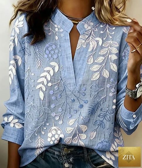 Women's casual Zita La Belle Elite 3D digital print shirt top with vibrant design and comfortable fit.
