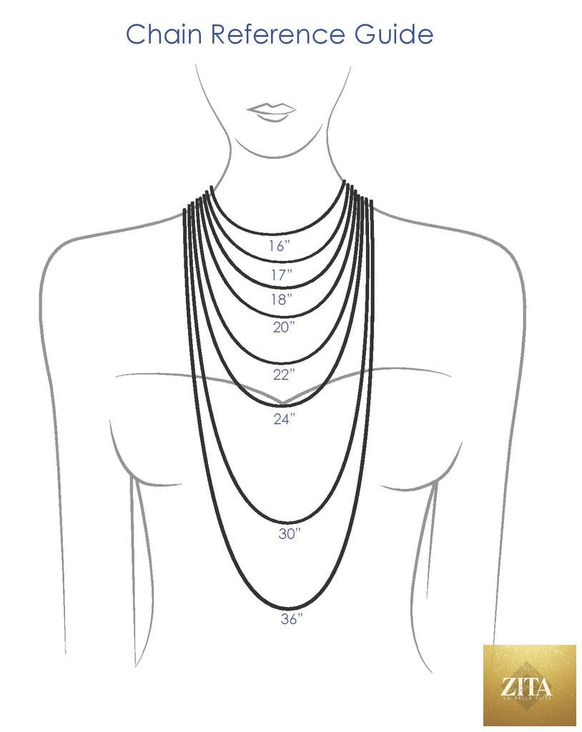 14k gold puffy hammered heart charm necklace with 18-inch chain, stylish jewelry from BandsCo Straps, shown with chain length reference guide.