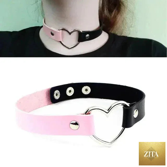 Elegant leather collar by MANDOTOS featuring a stylish design and adjustable strap for comfortable wear.