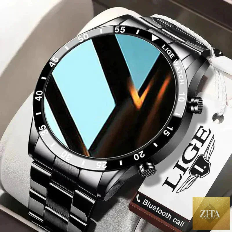 Mandotos Circle Elite waterproof smart watch with a sleek round display and fitness tracking features.