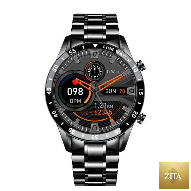 Mandotos Circle Elite waterproof smart watch with sleek round display, fitness tracking, and health monitoring features.