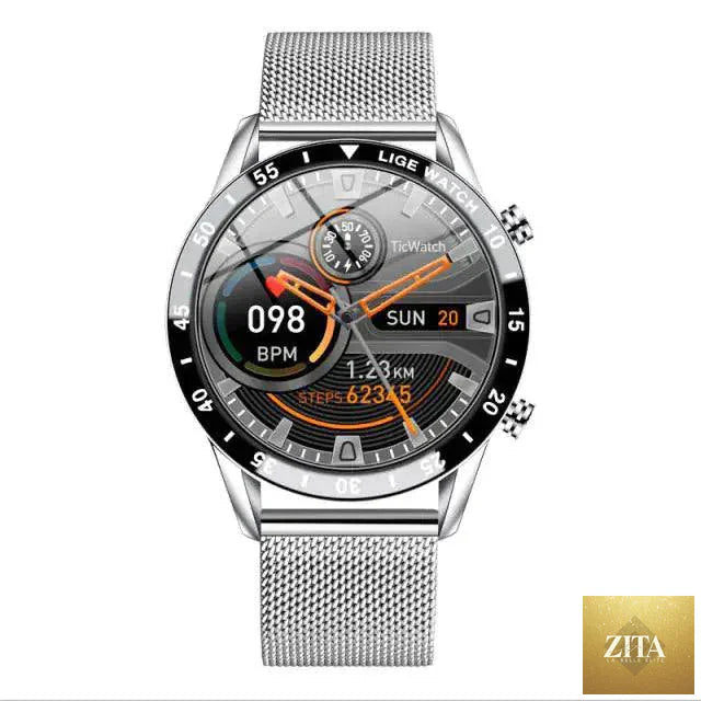 Mandotos Circle Elite waterproof smart watch with digital display and fitness tracker features.