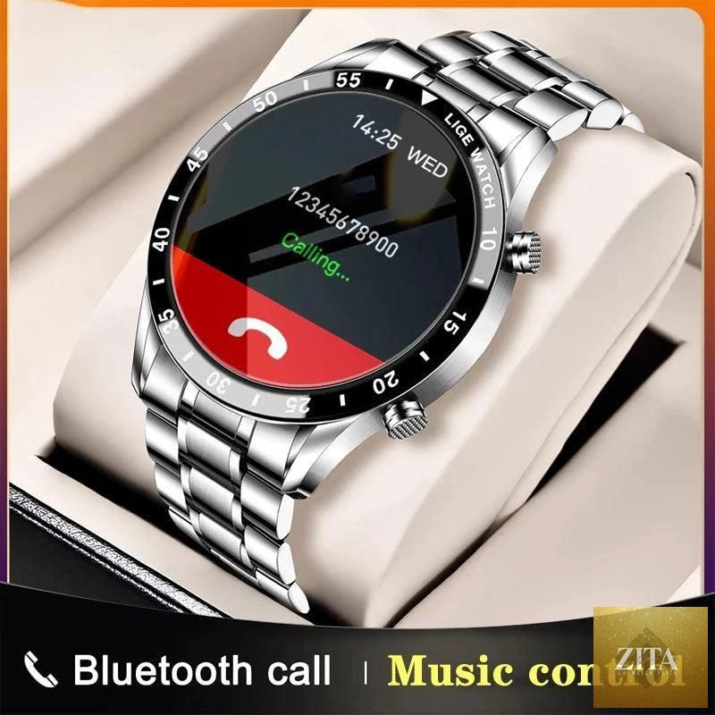 Mandotos Circle Elite waterproof smart watch with sleek round display and fitness tracking features.