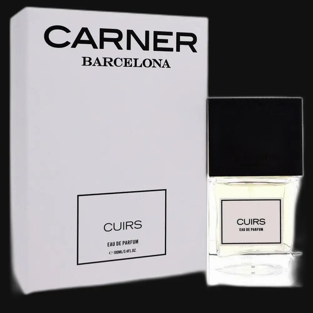 Cuirs by Carner Barcelona women's perfume in a 3.4 oz eau de parfum spray bottle with elegant packaging.