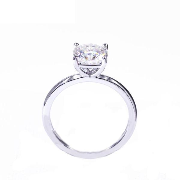 Cushion Diamond Veneer Cubic Zirconia 14K gold Solitaire Ring. 635R208K