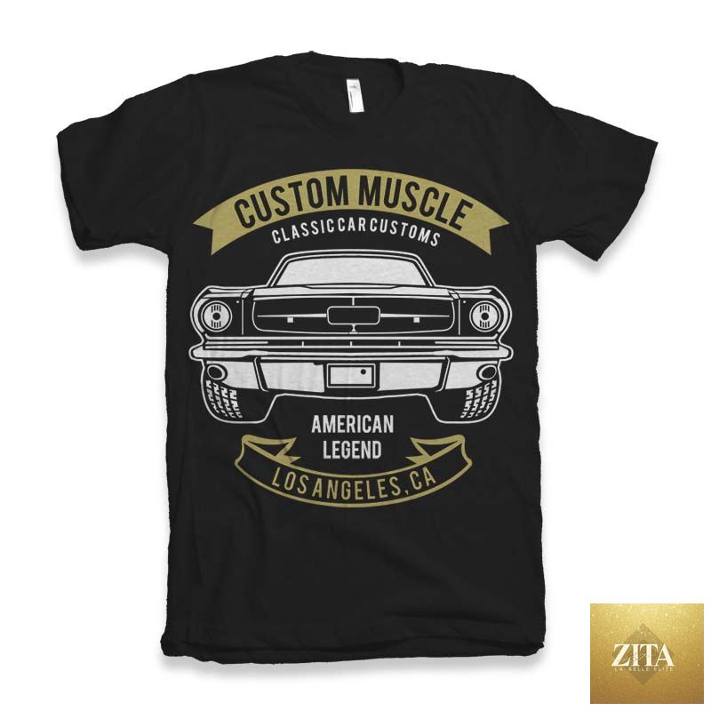 Custom Muscle men's bamboo viscose and organic cotton short sleeve graphic T-shirt by Spun Bamboo, featuring a modern design.