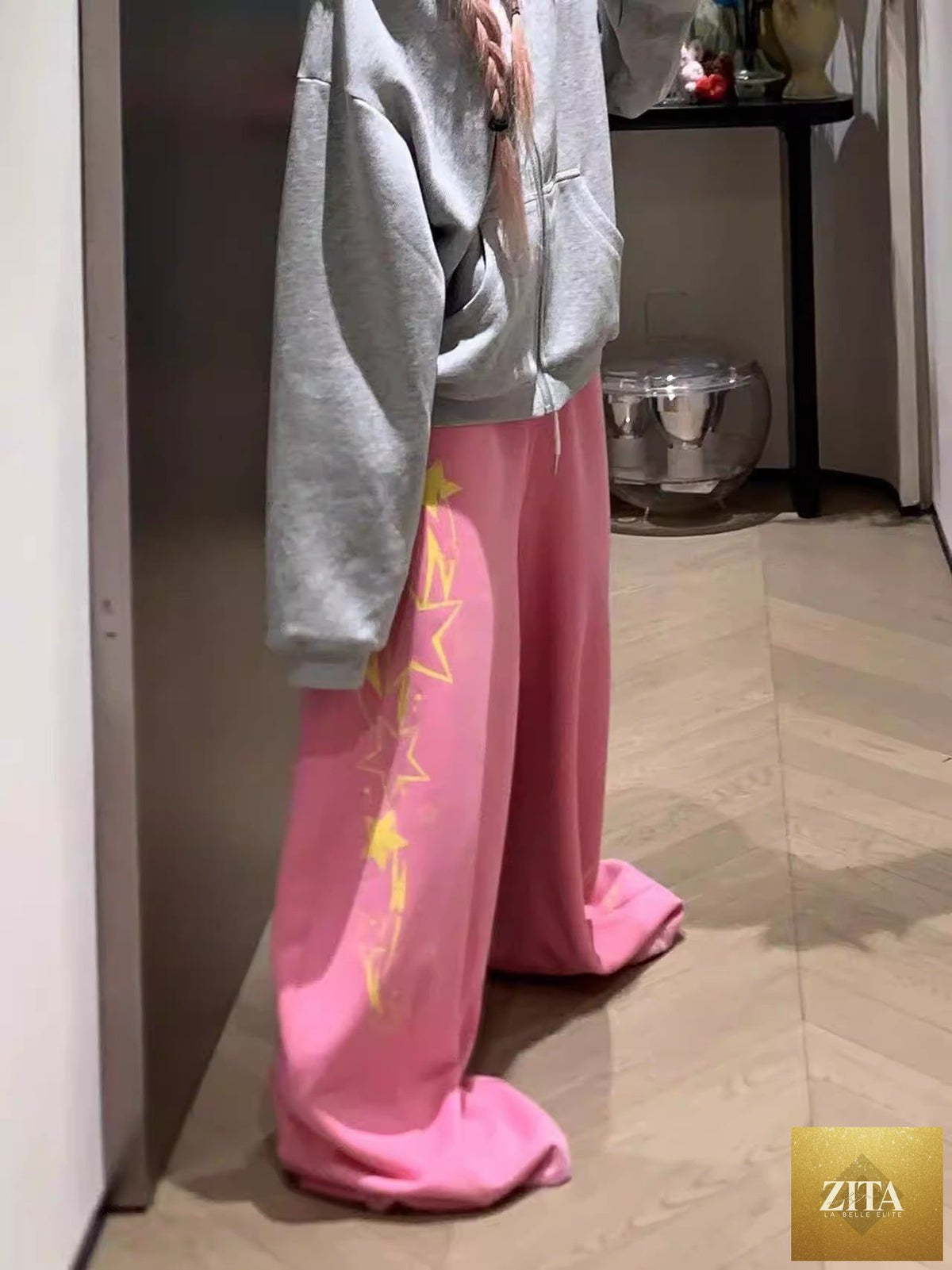 Casual women's Retro Print Letter Drawstring pants with relaxed fit and stylish design, featuring bold print and comfortable fabric.