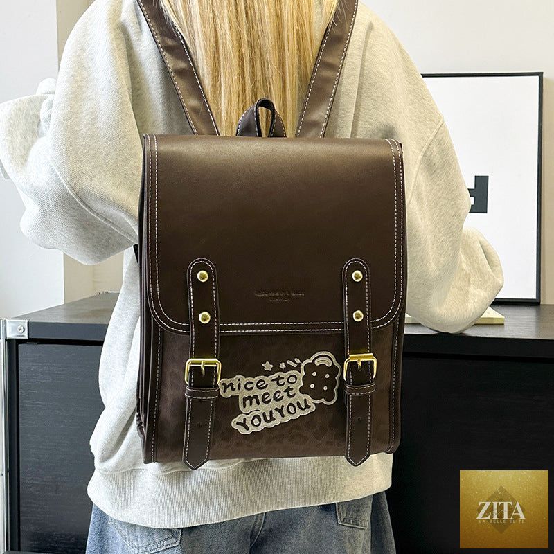Large-capacity Social Buzz eSIMs commuter backpack with a sleek, modern design, ideal for street and daily use.