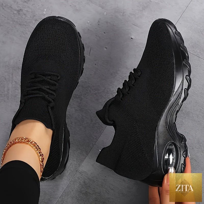 Women's lightweight cushioned breathable arch sneakers by Trendy Attic Store01, showing comfortable design and breathable fabric.