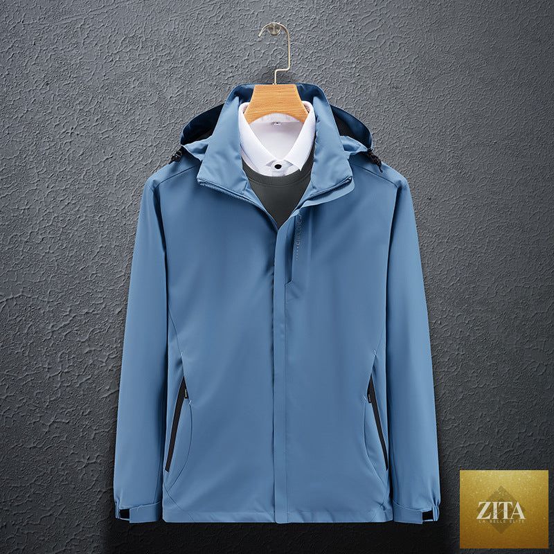 High-grade women's slimming trench coat by Social Buzz eSIMs, stylish waterproof outdoor jacket with waist slimming design.
