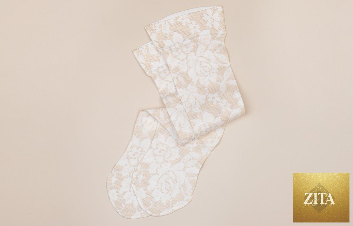 LympheDIVAs Darling Fair gradient compression socks with colorful striped pattern and comfortable fit.