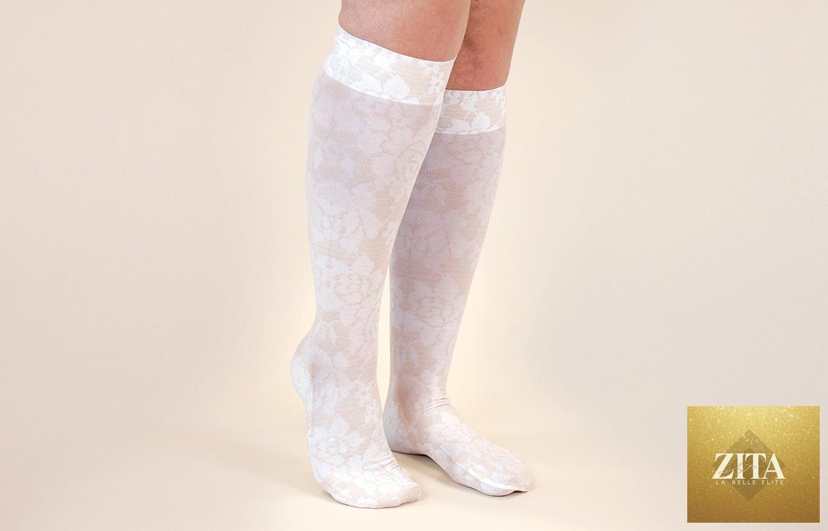 LympheDIVAs Darling Fair gradient compression socks featuring colorful, stylish design and supportive fabric for leg health.