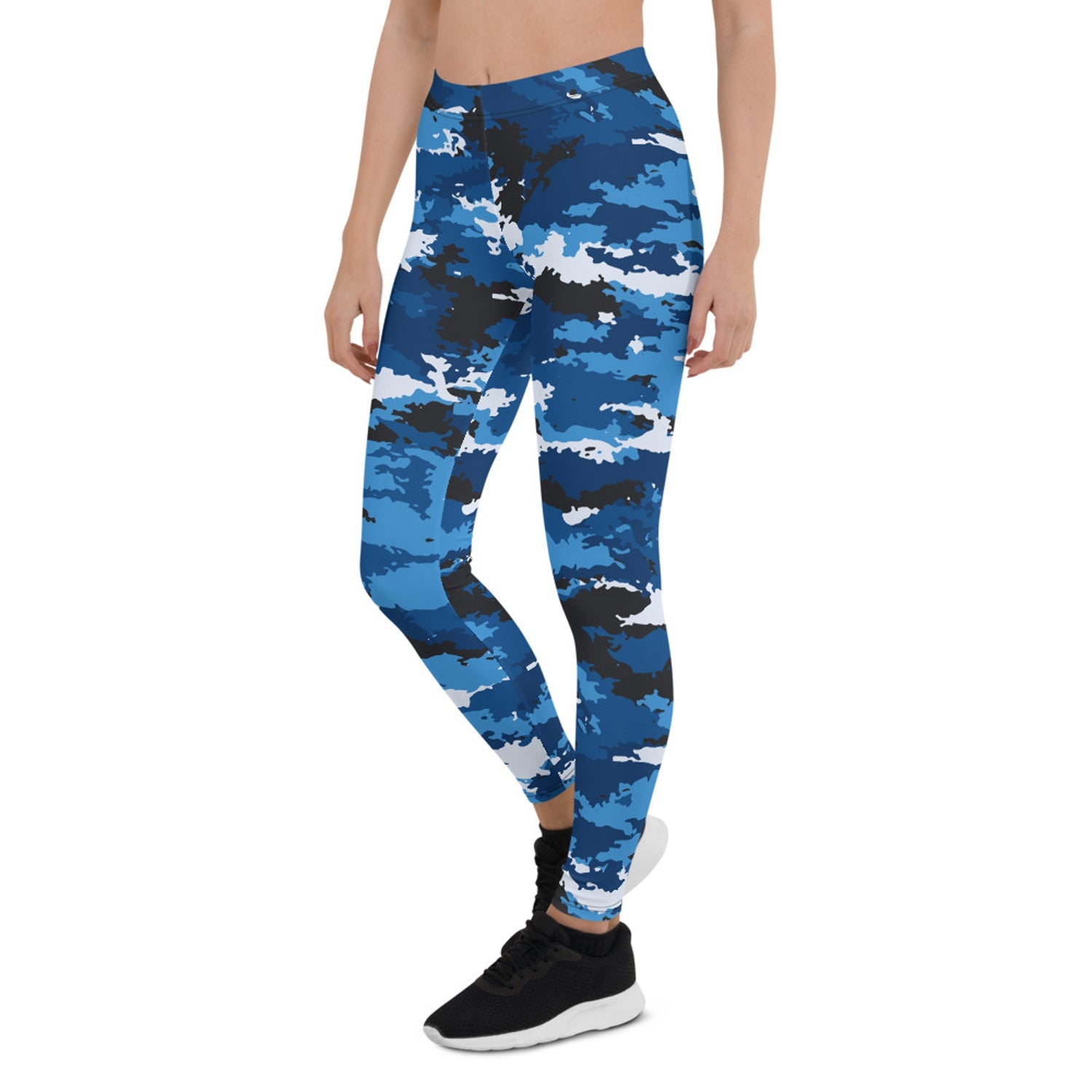 Blue Camo Leggings for Women Maroon Sooty