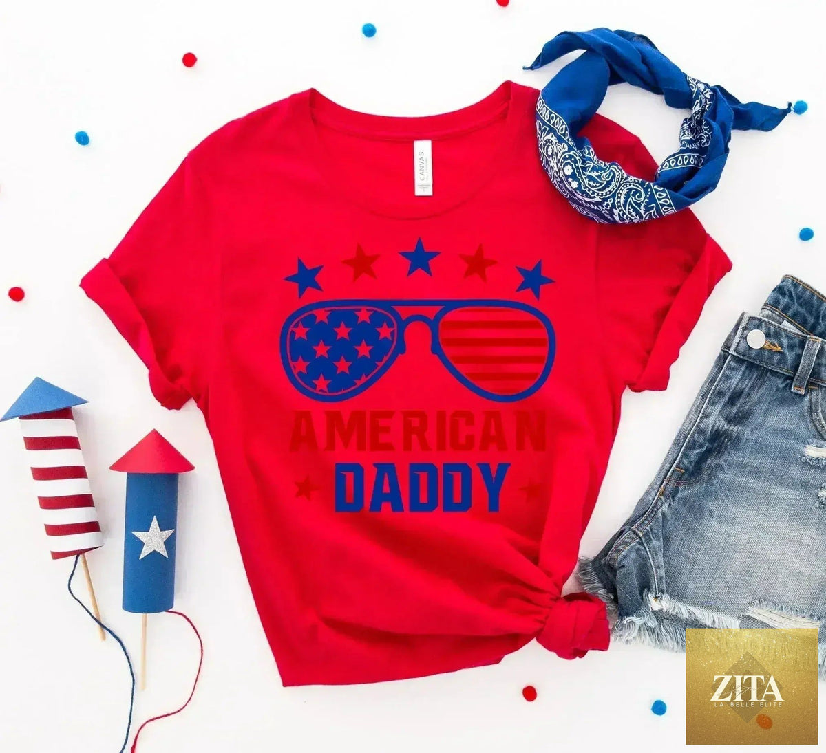 American Daddy T-shirt by Femstylo, premium ring-spun cotton men's tee featuring a casual fit and classic design.