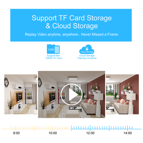 2MP 1080P Mini Wifi Camera Home Security Camcorder Lilac Milo