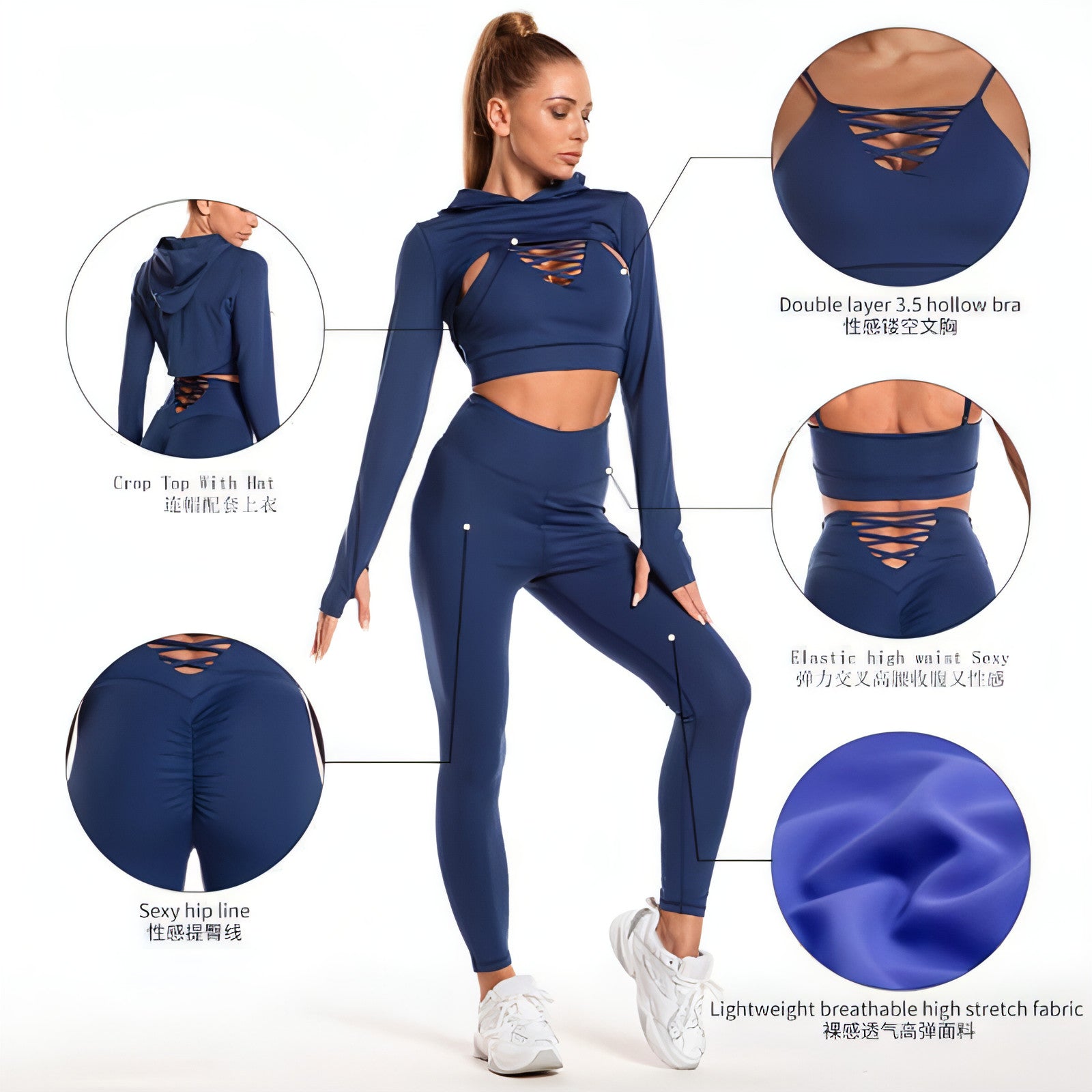 Yoga Fitness Leggings Sports Gym Outfits Clothing Carmine Juneberry