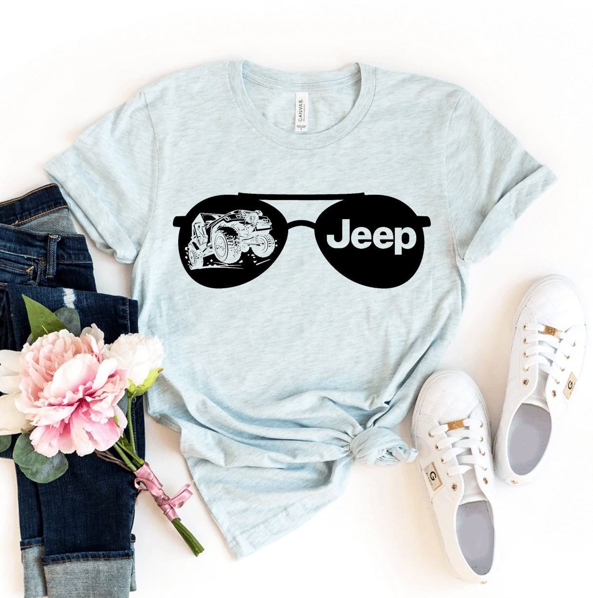 Jeep Glasses T-shirt Agate