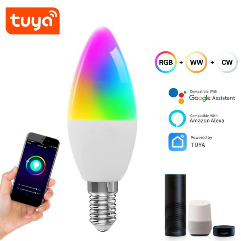 Tuya Smart Bulb WiFi Dual Mode E12 Port Alexa Voice Control RGB Teal Simba