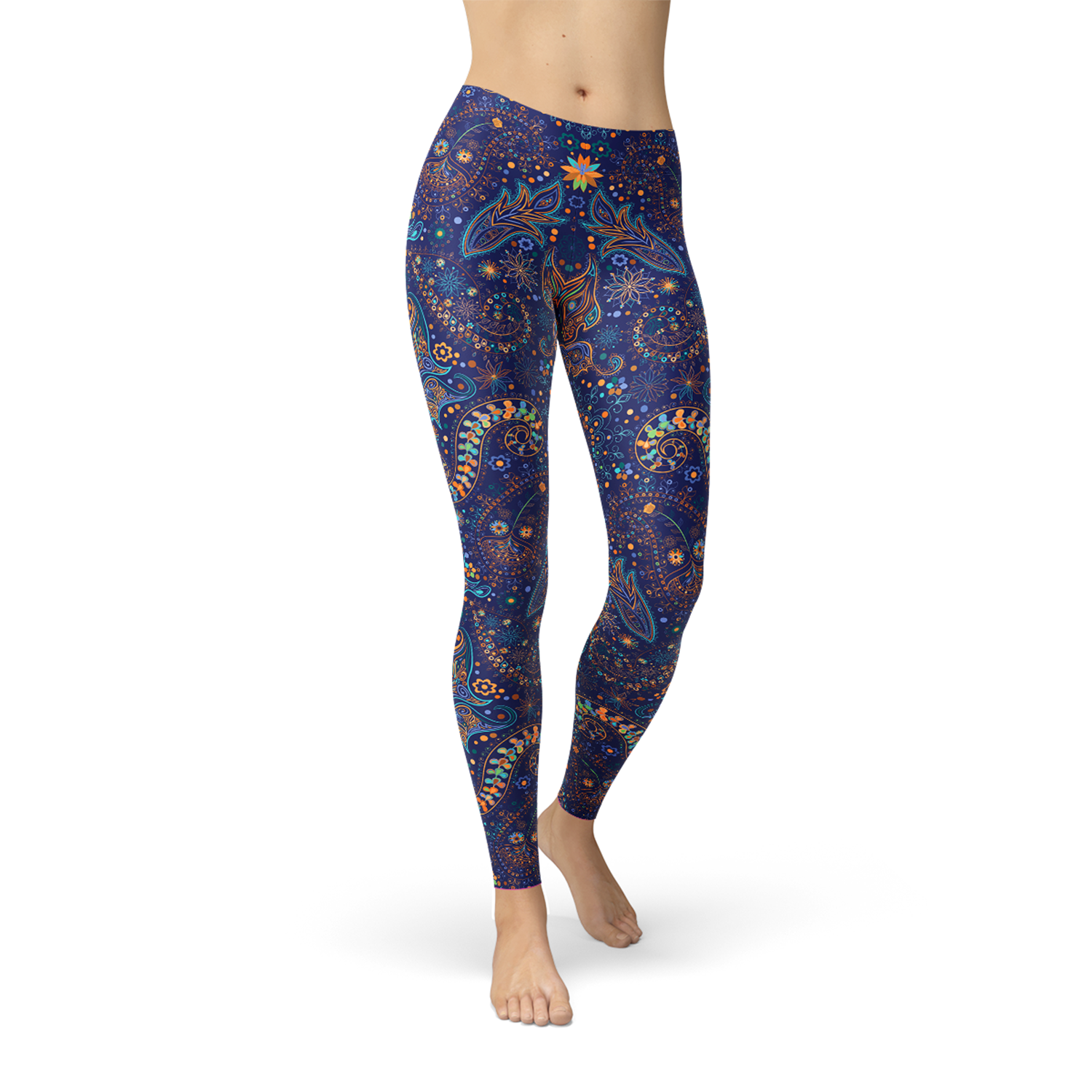 Womens Paisley Butterfly Leggings Maroon Sooty