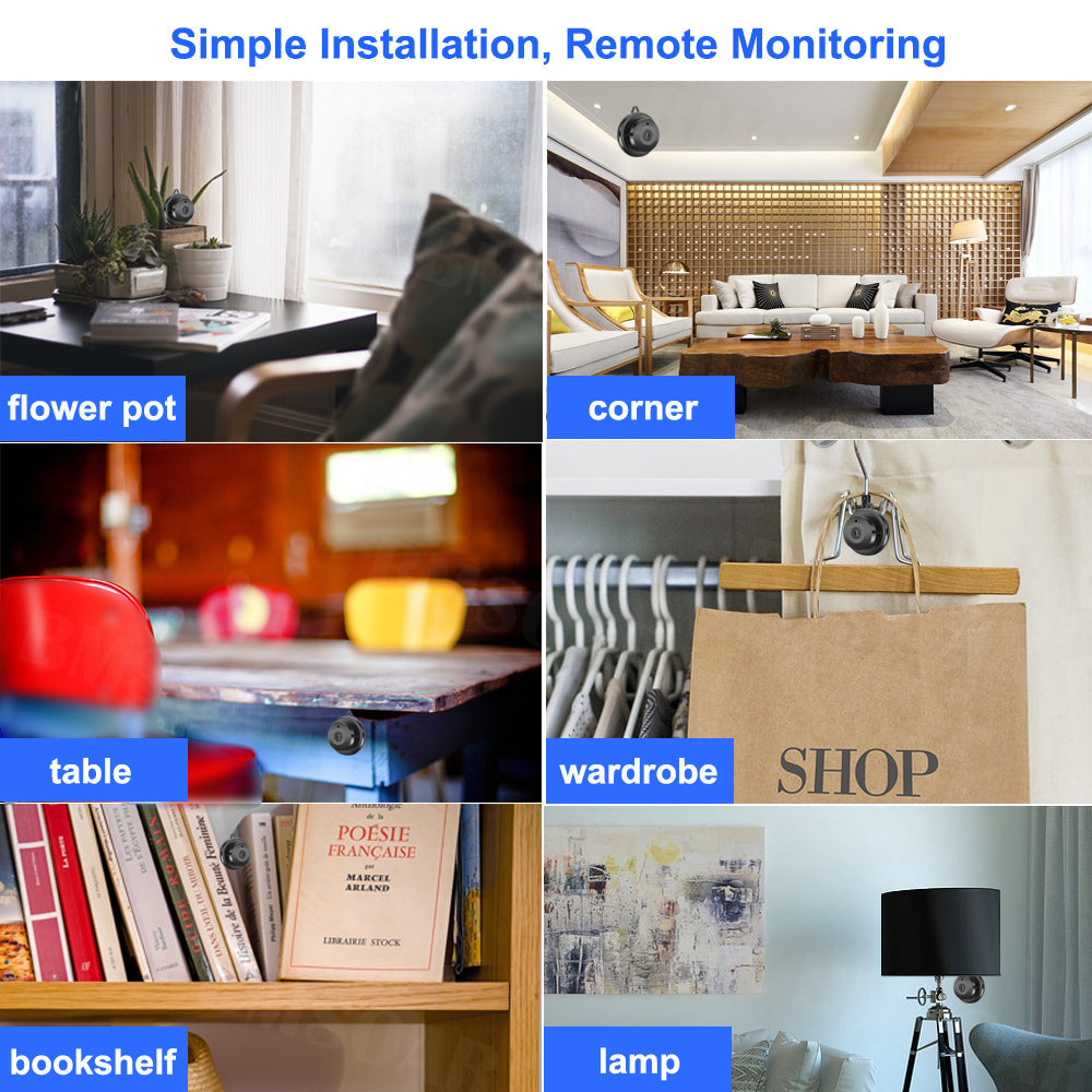 Mini WIFI Hidden Camera IP Camera HD 1080P Teal Simba