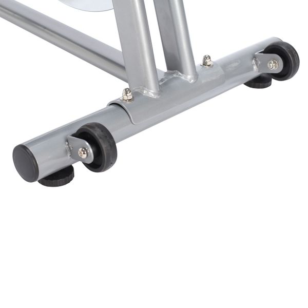 Soozier Adjustable Upright Exercise Bike Cycling Trainer Home Gym Taupe Shadow