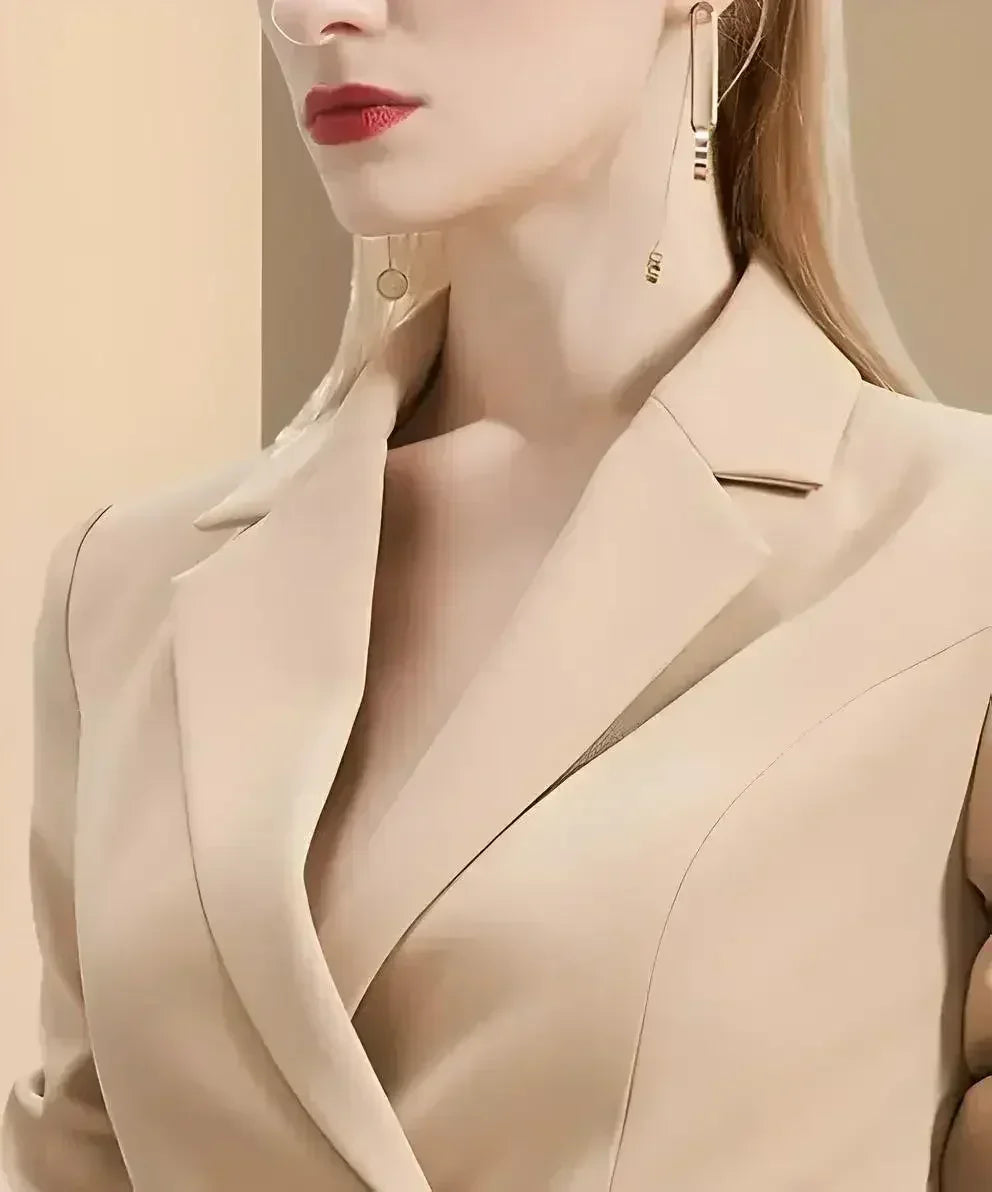 Femstylo OL Office Lady Suit Royal Edge Haute Edition 25 skirt and blazer set, navy blue tailored business outfit for women.