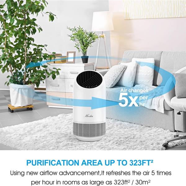 True HEPA Air Purifierfor Home 360° Deep Purification Teal Simba