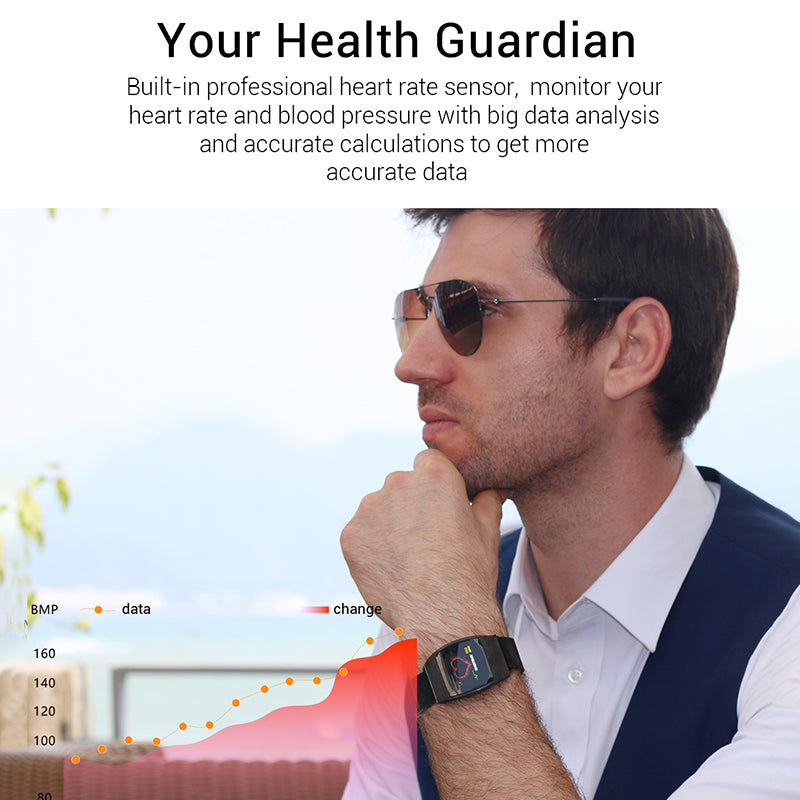 Smart Watch Health Monitoring Arc Glass Wristband
