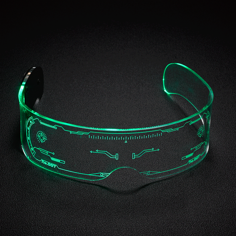 7 Color Decorative Cyberpunk LED Goggles LED Luminous Glasses Lilac Milo