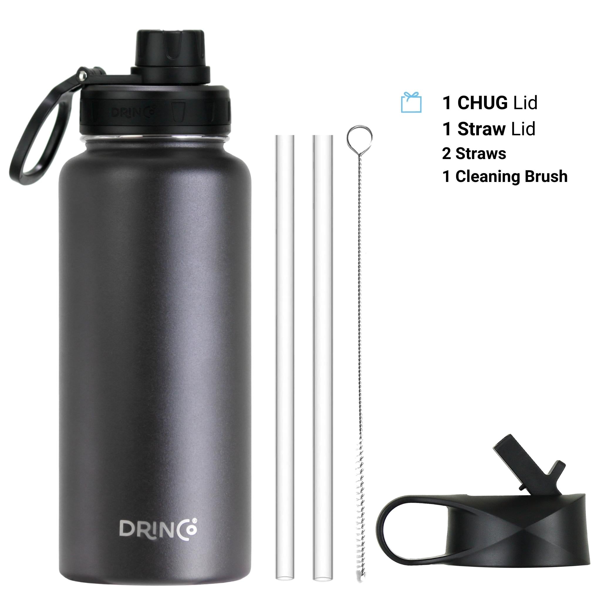 DRINCO® 32oz Stainless Steel Water Bottle - Black Orchid Lavender