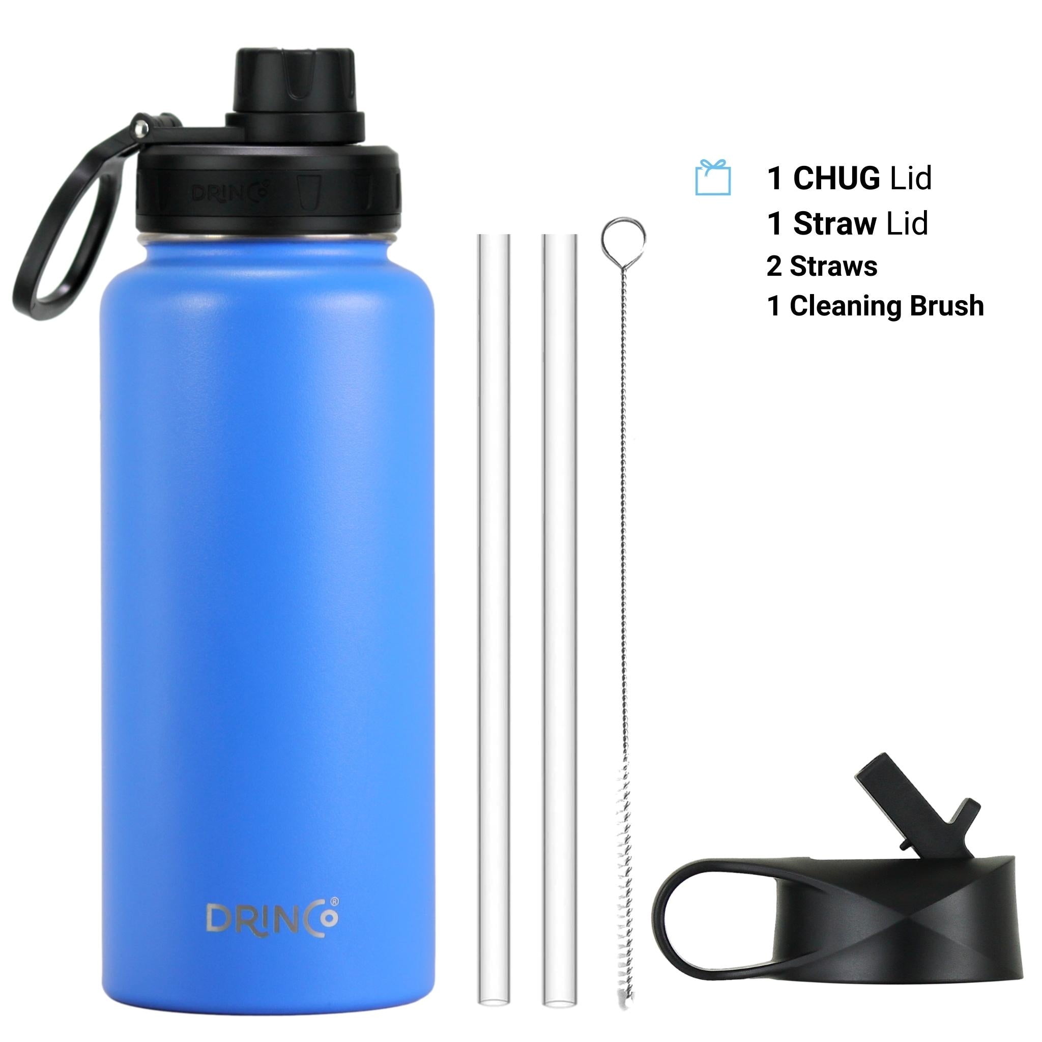 DRINCO® 32oz Stainless Steel Water Bottle - Royal Blue Orchid Lavender
