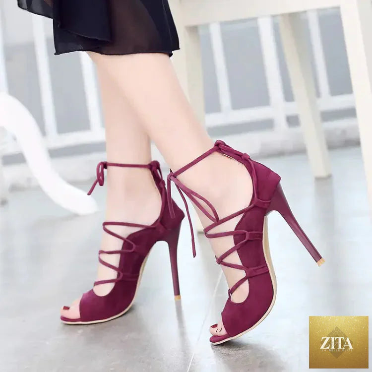 Roman high heel peep toe sandals for women by Trendy Attic Store01, featuring stylish design and open toe detail.