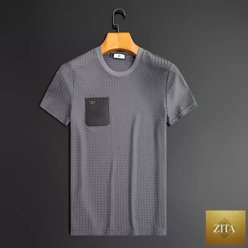 Zita La Belle Elite men's short sleeve slim fit shirt featuring anti-wrinkle Flex Suit fabric in a stylish design.