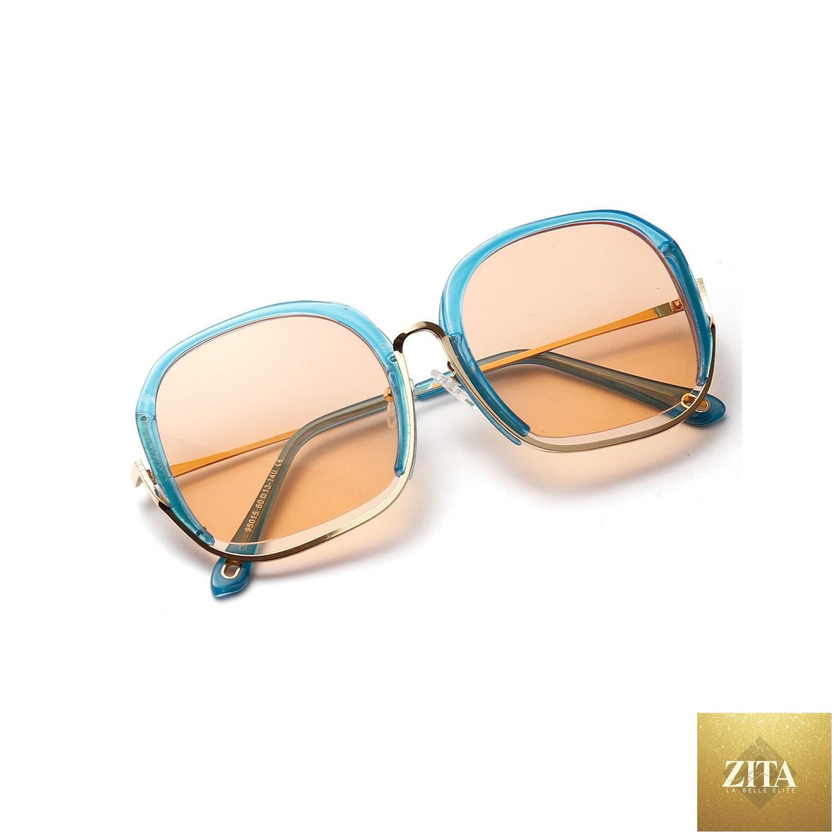 Colorful large half-frame UV400 sunglasses by FitiqueFit, featuring vibrant lenses and bold fashion-forward eyeWear style.