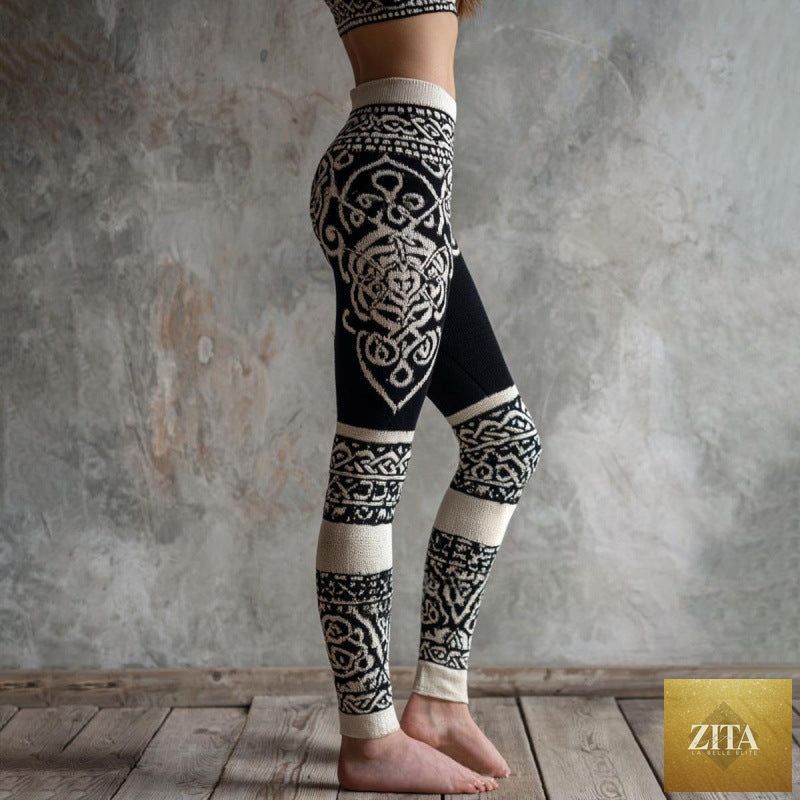 Women's 3D digital-print sports yoga pants with colorful geometric patterns, stretchy fabric, and comfortable fit for active wear.