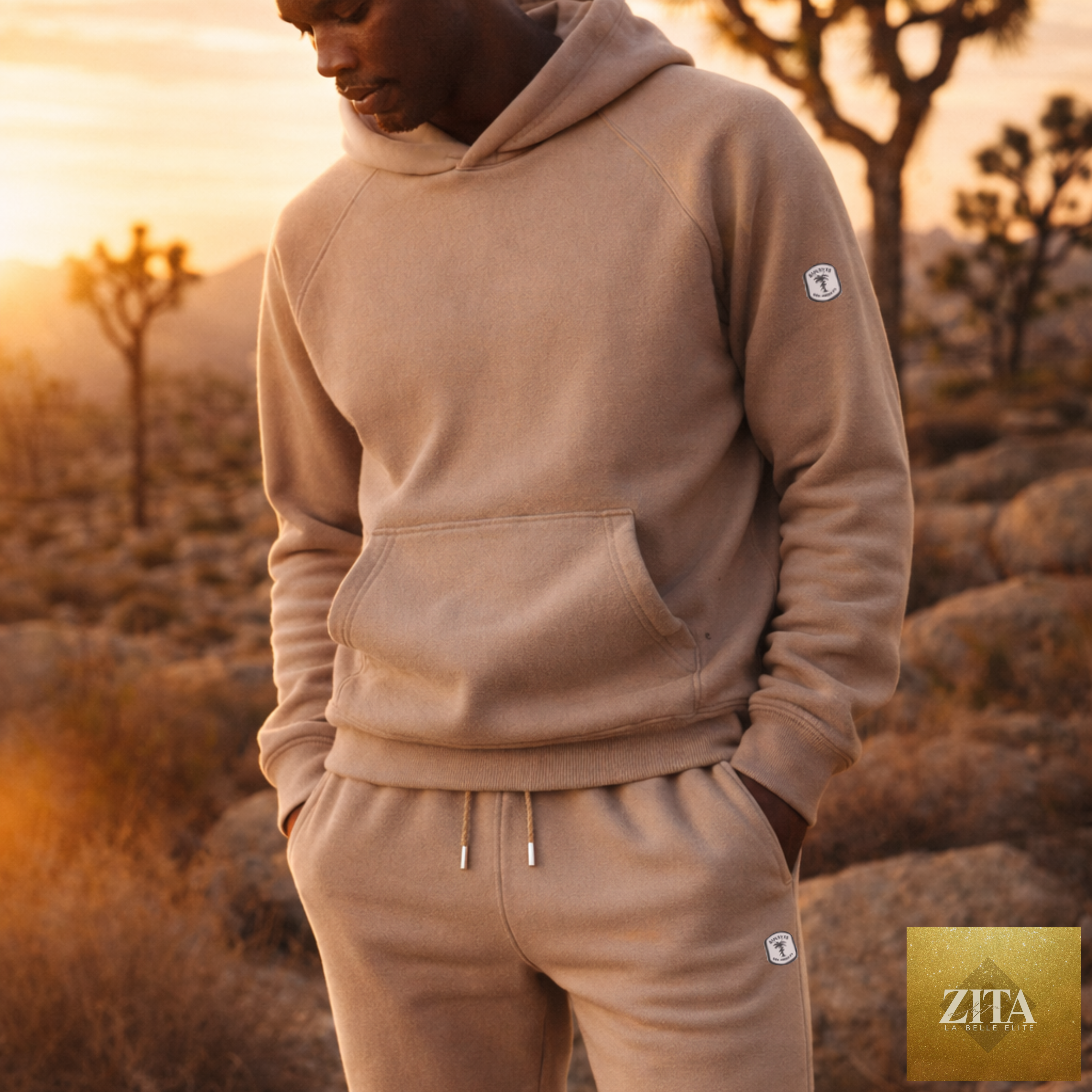 Kinetix Joshua Tree Sweatsuit in Desert Rose, featuring soft fabric and casual style, perfect for comfortable everyday wear.