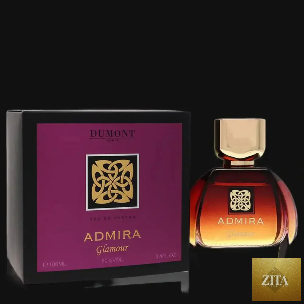 Dumont Admira Glamour perfume for women by Gamer Scents, 3.4 oz eau de parfum spray, elegant bottle design.