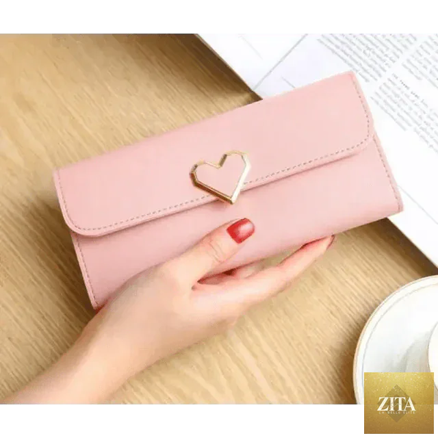 Luxury Zita La Belle Elite love heart wallet for ladies and girls, with smart money pocket, card holder, and phone clutch bag.
