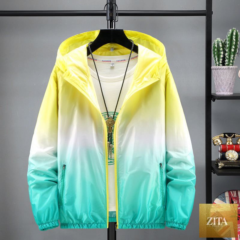 Lightweight Zita La Belle Elite hooded sun-protective jacket for outdoor wear, featuring a hood and breathable fabric.