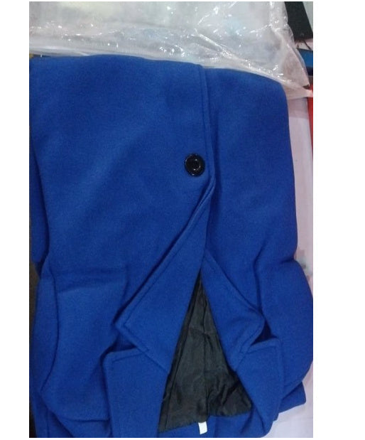 Men's mid-length trench coat in fall winter style with slim pockets, single-breasted collar, casual and business comfortable overcoat.