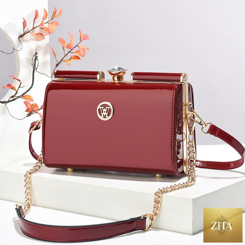 Social Buzz eSIMs diamond-quilted shoulder bag with premium textured exterior, stylish and trendy accessory for everyday use.