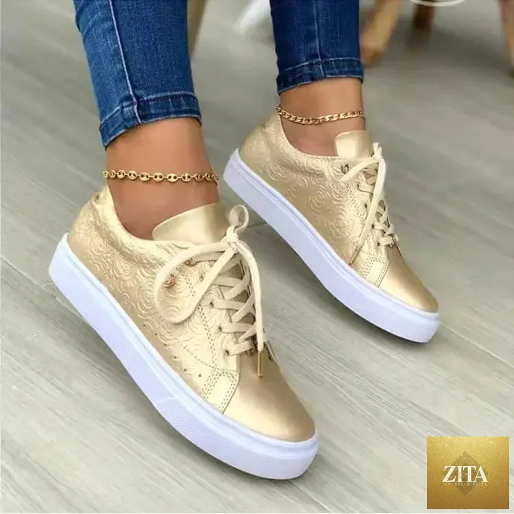 Plus size casual chunky heel women's shoes in neutral color, stylish and comfortable footwear by Trendy Attic Store01.