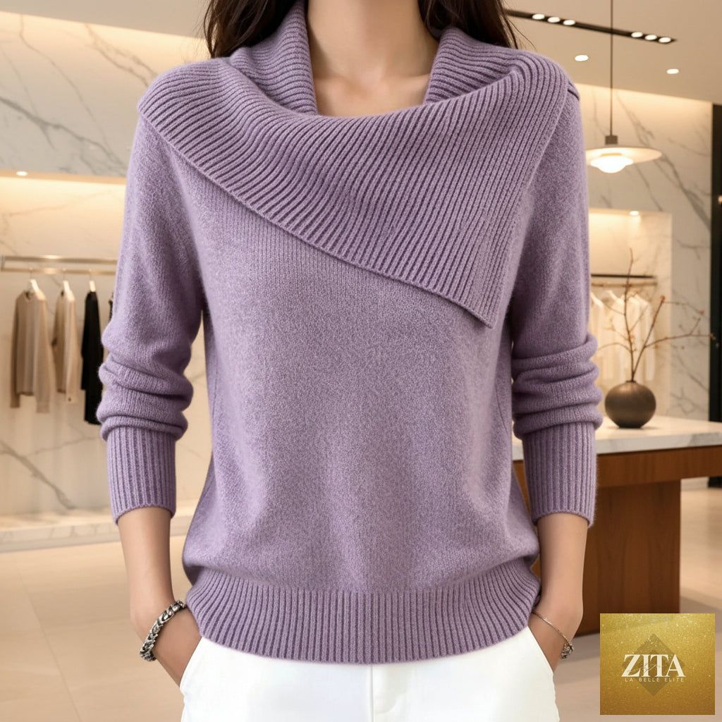 Ribbed Knit Pullover Sweater