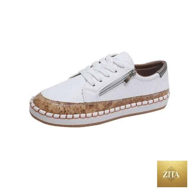 Elegant floral women's sneakers by Stevvex featuring printed lace-up design, round toe, casual flat shoes for comfortable walking.