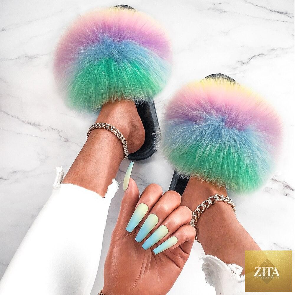 Stevvex women's indoor fur summer flat sandals with open toe, plush fluffy fur, and slip-on design for a cozy, stylish look.