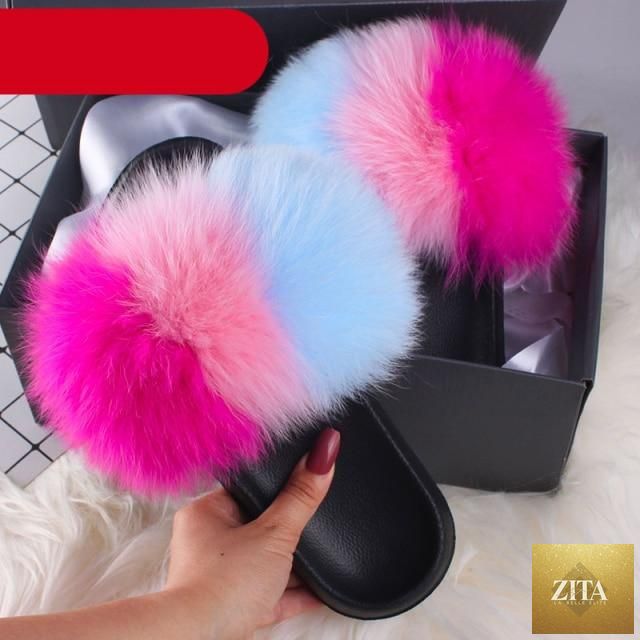 Stevvex furry open-toe summer flat sandals for women with plush fur, feather accents, slip-on design, ideal for indoor and beach wear.