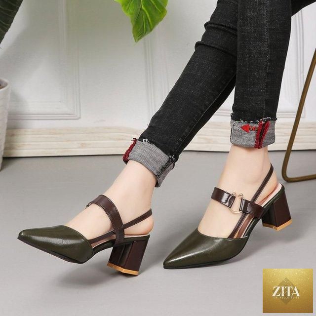 Stevvex women's summer office sandals with pointed toes, slip-on mules, low heels, and closed toes for stylish comfort.